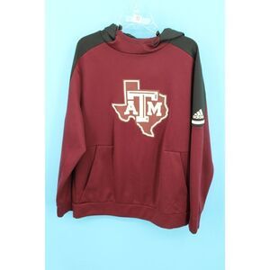 TEXAS A&M AGGIES NCAA ADIDAS MEN'S MAROON GAME BUILT SIDELINE PLAYER HOODIE L